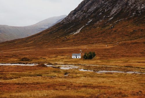 Remote house in mountains