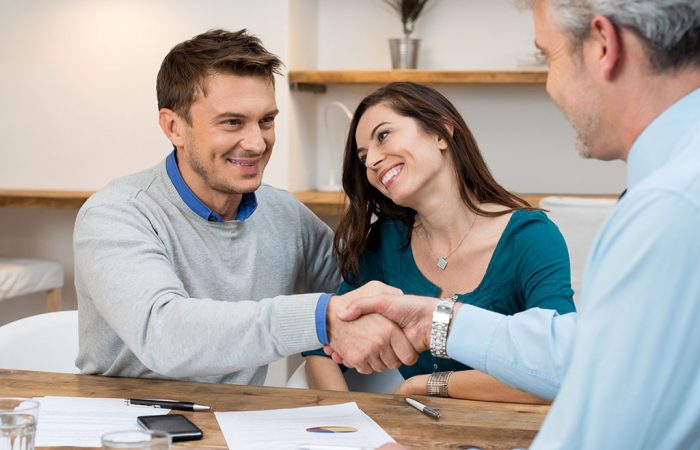 Two people shaking hands