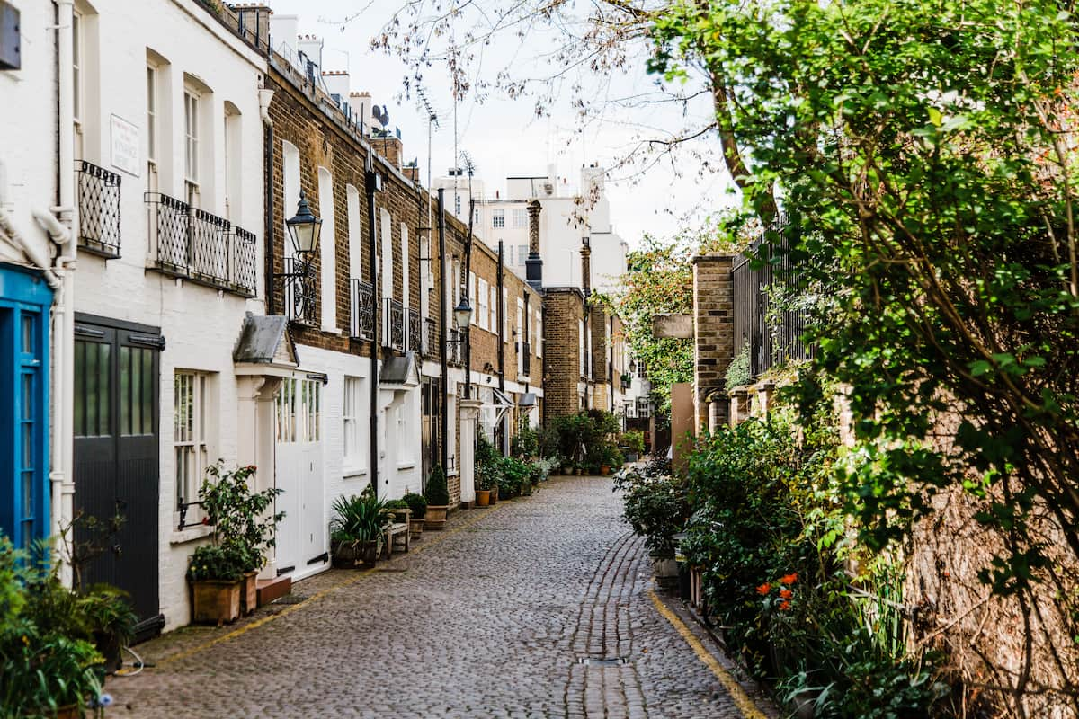 Row of houses in London